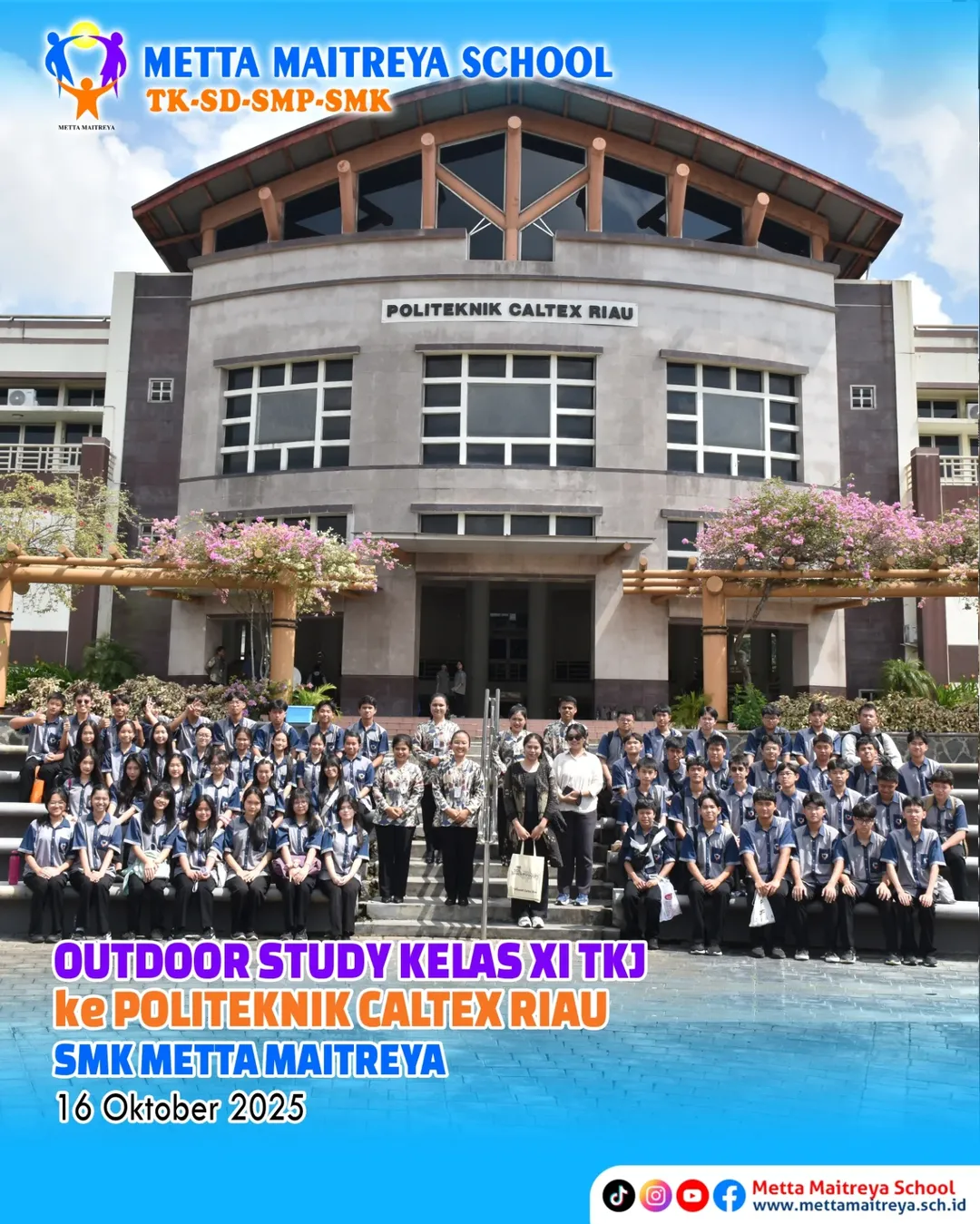 Outdoor Study Kelas XI TKJ di Politeknik Caltex Riau